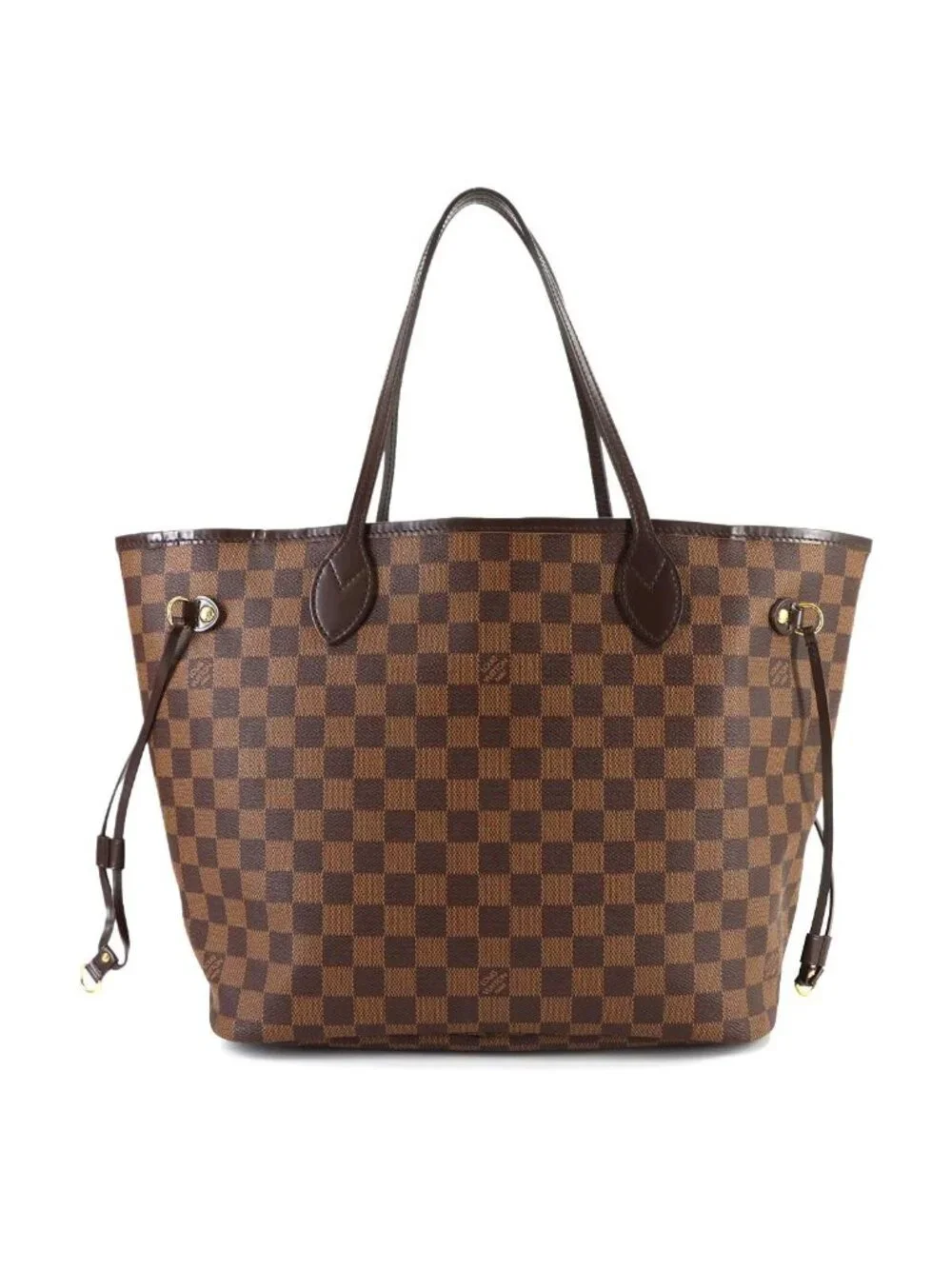 Louis Vuitton Damier Neverfull MM Tote Ebene Cerise Brown